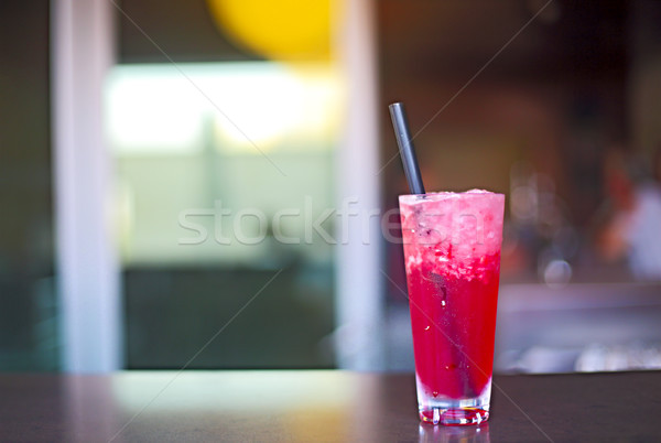 Cocktail glass on bar counter in nightclub Stock photo © dashapetrenko