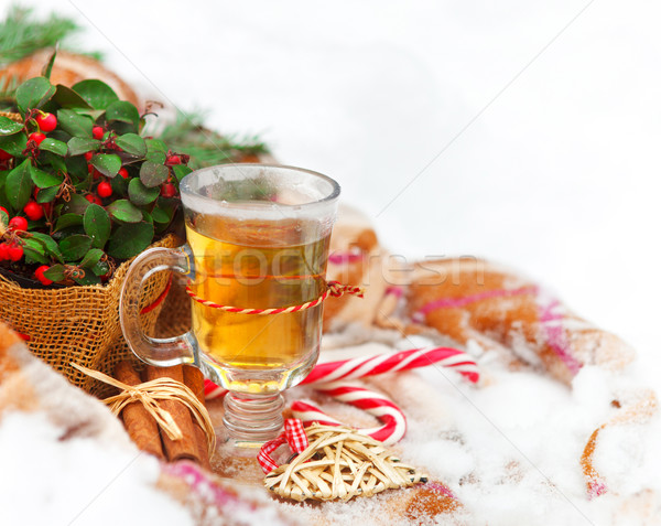 Christmas still life nestling in fresh snow Stock photo © dashapetrenko