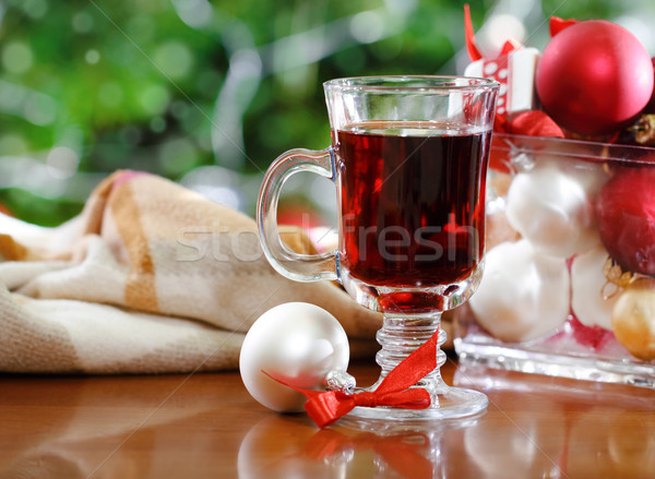 Cranberry punch or red hot wine Stock photo © dashapetrenko