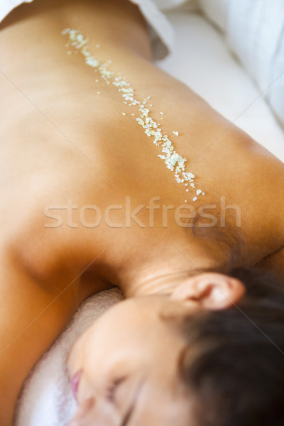 Stock photo: Young woman getting spa treatment. Healthy lifestyle and relaxat