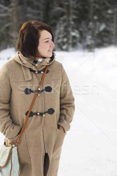 Cute young woman in wintertime outdoor Stock photo © dashapetrenko