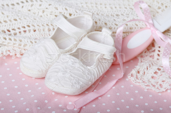 Accessories in pink for baby girl Stock photo © dashapetrenko