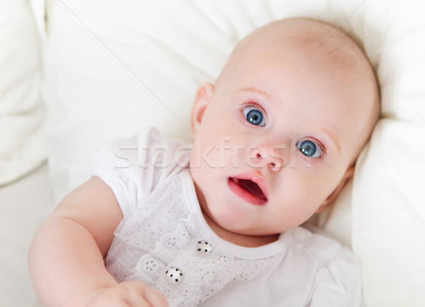 Portret zes maand oude baby Stockfoto © dashapetrenko