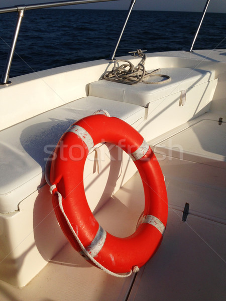 Close up of a lifebelt on a boat Stock photo © dashapetrenko