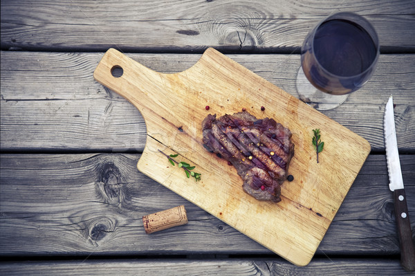 Stockfoto: Bbq · biefstuk · barbecue · gegrild · biefstuk · vlees