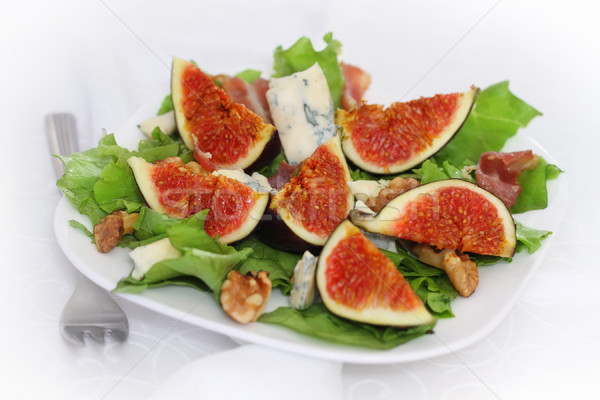 Salad with figs Stock photo © dashapetrenko