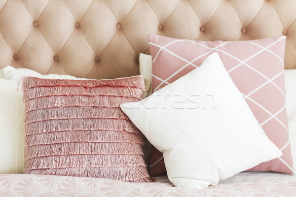 Modern bedroom with  pillows  Stock photo © dashapetrenko