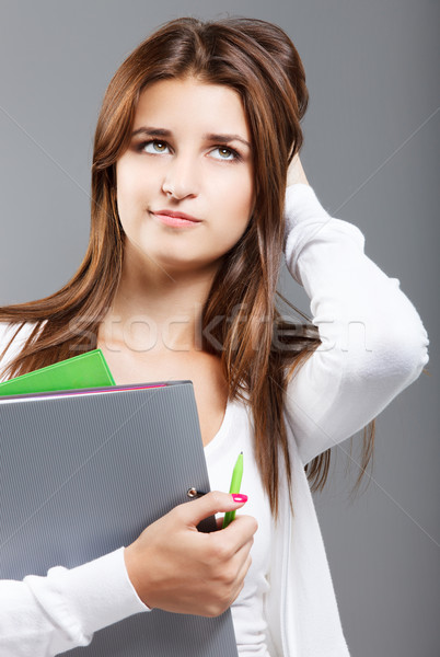 Casual dressed high school student girl  Stock photo © dashapetrenko