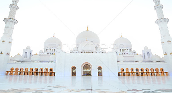 清真寺 阿拉伯聯合大公國 阿布扎比 天空 崇拜 商業照片 © dashapetrenko