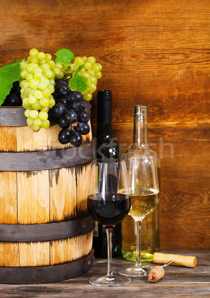 Still life with red and white wine Stock photo © dashapetrenko