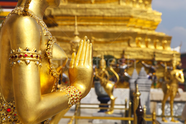 храма изумруд Таиланд детали здании лист Сток-фото © dashapetrenko