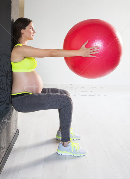 Сток-фото: один · молодые · беременная · женщина · фитнес · женщину · женщины