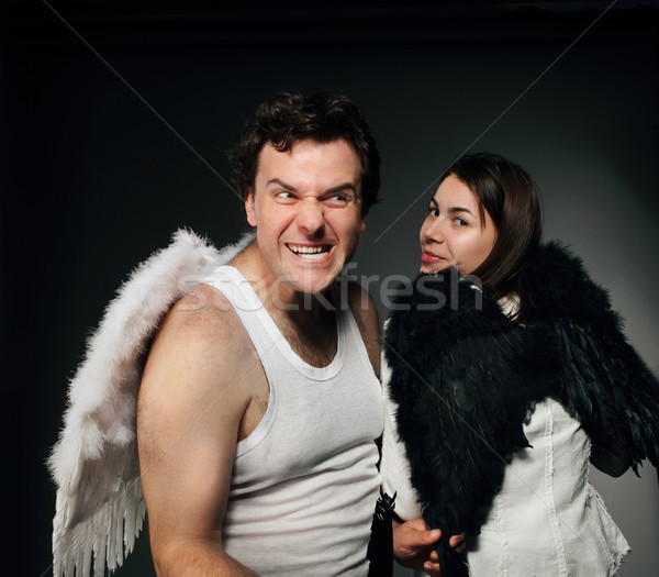 înger infiorator portret familie film Imagine de stoc © dashapetrenko