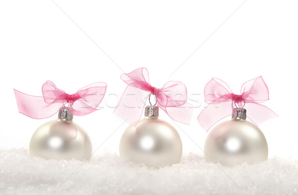Crăciun decorare alb fundal spaţiu Imagine de stoc © dashapetrenko
