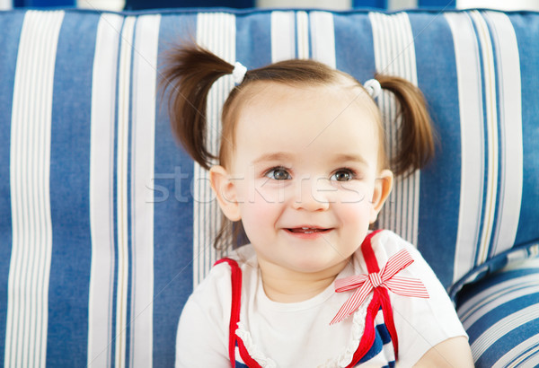 Portrait of the one year old baby indoor Stock photo © dashapetrenko