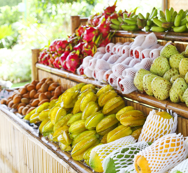 öffnen Luft Obst Markt Thailand Dorf Stock foto © dashapetrenko