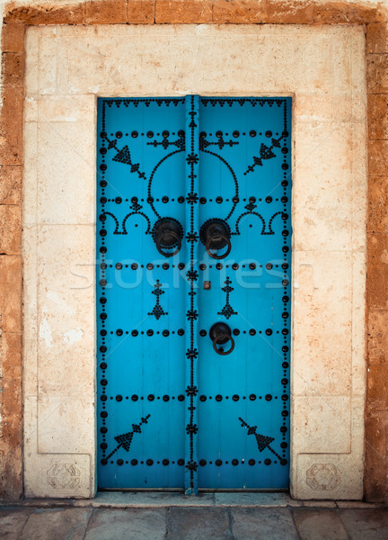 Door of Sidi Bou Said. La Gulett, Tunisia Stock photo © dashapetrenko