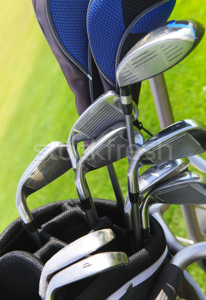 Golf clubs in golfbag Stock photo © dashapetrenko