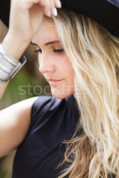 Fashion portrait of beautiful hippie young woman  Stock photo © dashapetrenko