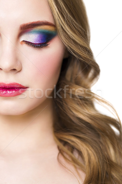 Portrait belle jeunes blond modèle lumineuses Photo stock © dashapetrenko