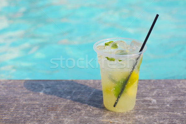 Stock foto: Cocktail · Glas · Wasser · Natur · Licht · Sommer