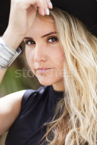 Fashion portrait of beautiful hippie young woman  Stock photo © dashapetrenko