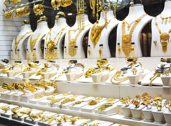 Ouro mercado cidade Emirados Árabes Unidos moda cadeia Foto stock © dashapetrenko