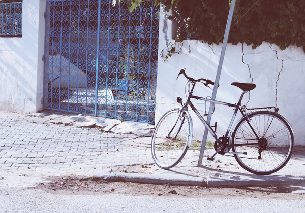 Vintage bicycle in the street of Tunis Stock photo © dashapetrenko