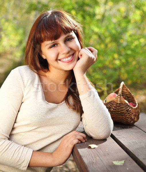 Happy smiling teen girl Stock photo © dashapetrenko