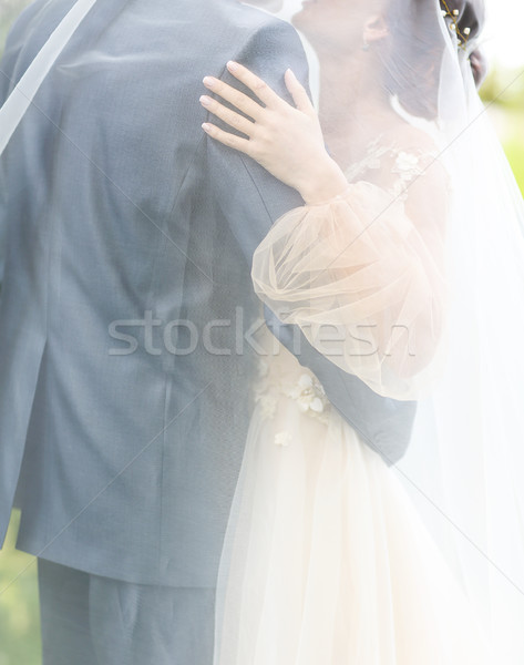 Wedding ceremony. Groom and bride together Stock photo © dashapetrenko