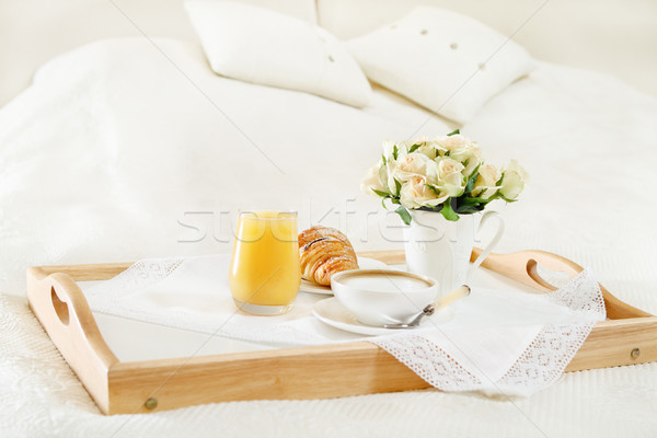 Breakfast in bed  Stock photo © dashapetrenko
