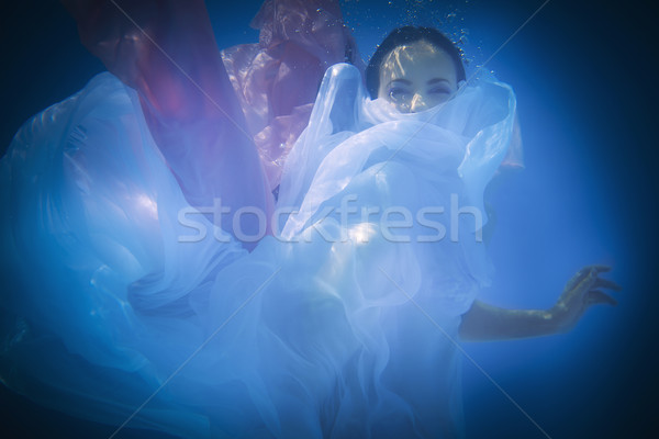 Underwater close up portrait of a woman  Stock photo © dashapetrenko