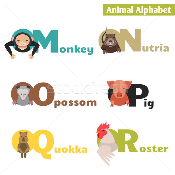 Animal alphabet. Stock photo © Dashikka