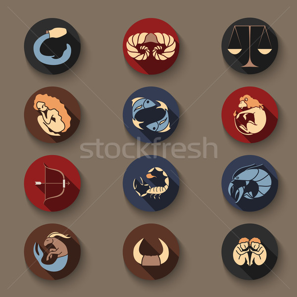Set of zodiac icons Stock photo © Dashikka