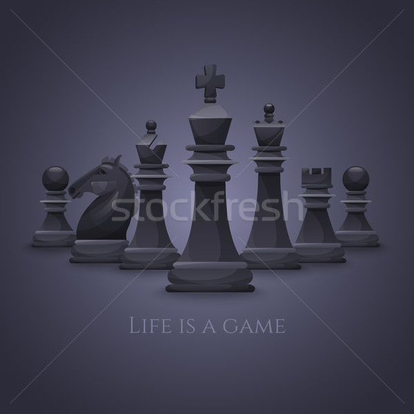 Vector Chess Figures Stock photo © Dashikka