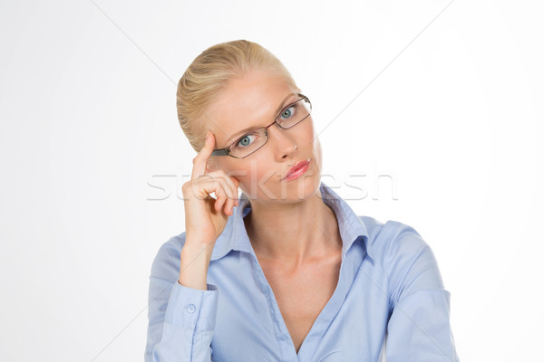 portrait of blonde girl on background Stock photo © Dave_pot