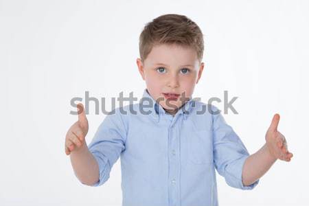 Mądry młodych dziecko biały mężczyzna dziecko Zdjęcia stock © Dave_pot