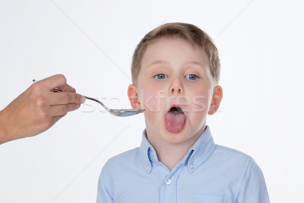 male child making grimace Stock photo © Dave_pot