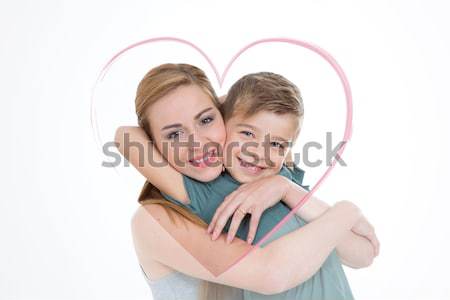 portrait of boy and girl on empty background Stock photo © Dave_pot