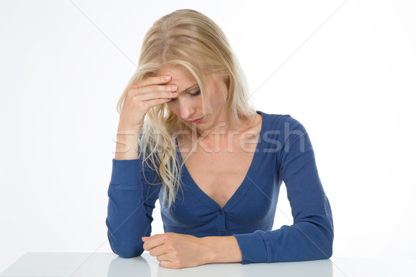 slepping woman on isolated background Stock photo © Dave_pot