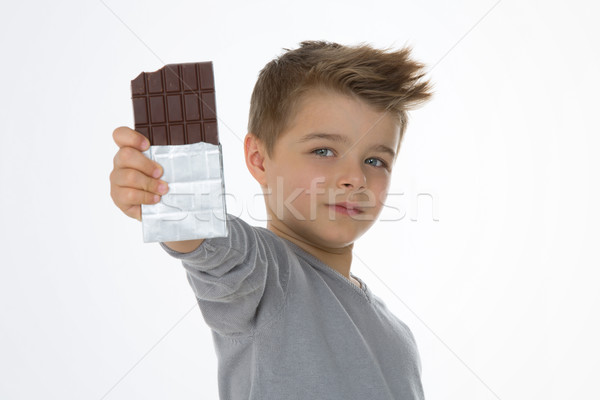 young kid happy with his sweet Stock photo © Dave_pot