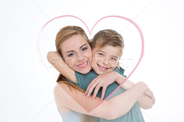 lovely portrait of boy and girl Stock photo © Dave_pot