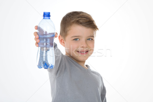 Kid воды ребенка синий пластиковых бутылку Сток-фото © Dave_pot