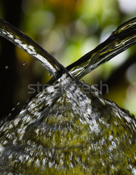 Two streams of water colliding Stock photo © davemontreuil