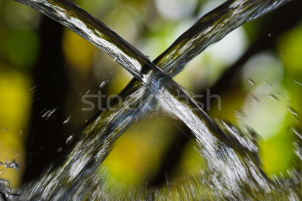 Two streams of water colliding Stock photo © davemontreuil