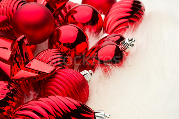 Crăciun decoratiuni inimă distracţie roşu aur Imagine de stoc © david010167