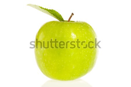 Proaspăt verde măr alb alimente frunze Imagine de stoc © david010167