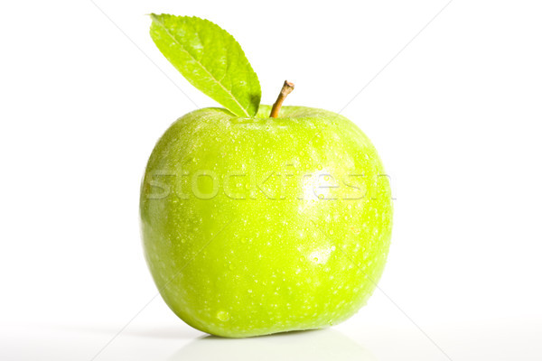 Foto stock: Frescos · verde · manzana · alimentos · hoja · color