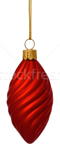 Crimson Christmas twist bauble on gold thread Stock photo © david010167