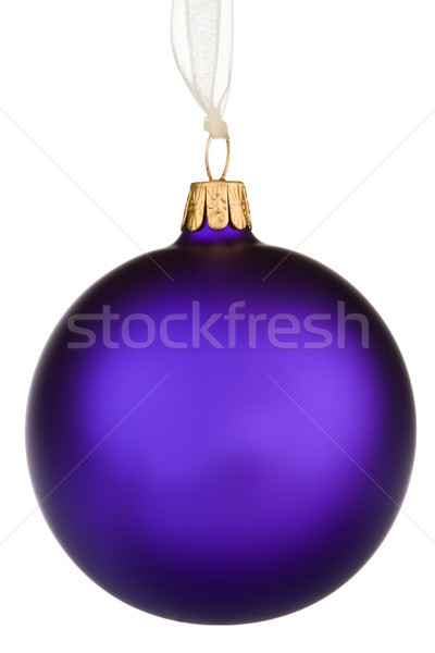 Vibrant violet Crăciun fleac izolat alb Imagine de stoc © david010167